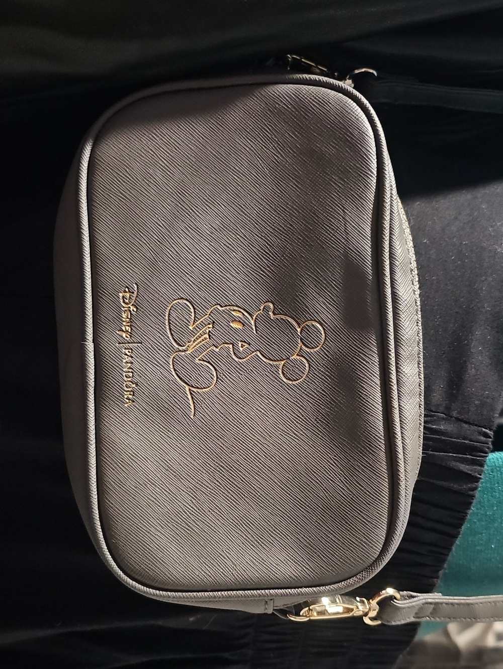 Mickey Mouse Gray Cross Over with Gold Outline